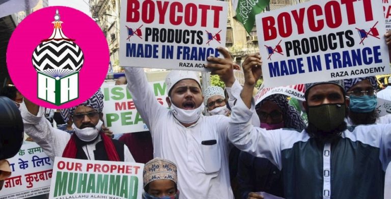 Radical Muslim social media users trend hashtags in support Raza Academy after the radical organisation received severe backlash for its anti-France campaign