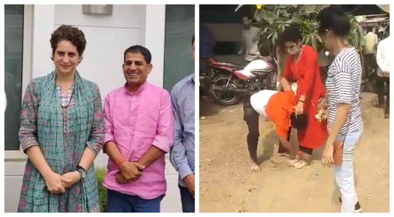 UP: Jalaun Congress district president beaten in public for teasing women, video goes viral
