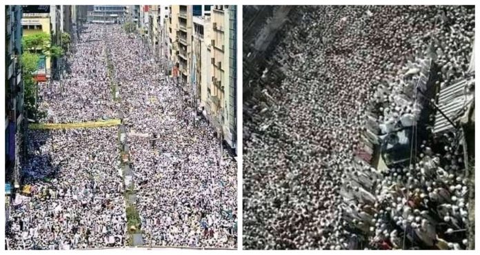 Thousands of Muslims gather on roads in Bangladesh to lay siege to French Embassy