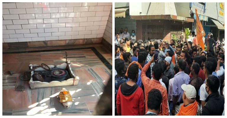 Ranchi: Protests erupt after Shivling inside a Shiva temple demolished by unidentified elements