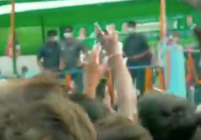 Bihar Assembly elections: Onions pelted at Nitish Kumar’s poll rally at Madhubani’s Harlakhi