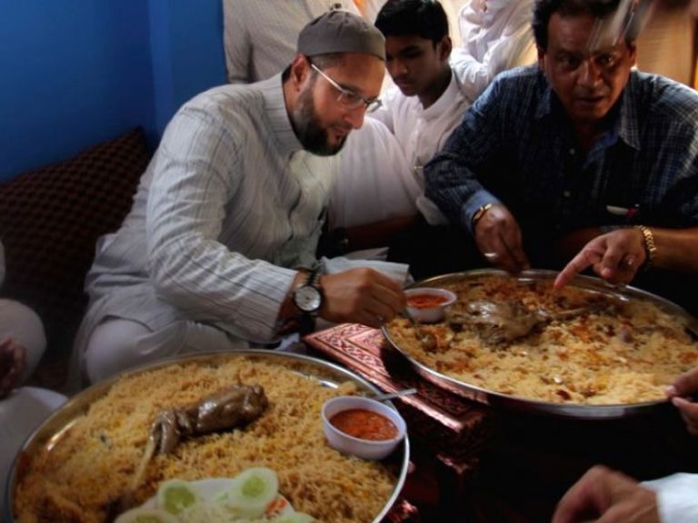 Hyderabad elections: Owaisi makes ‘beef biriyani’ sly on BJP leaders, Raja Singh offers him pork biriyani