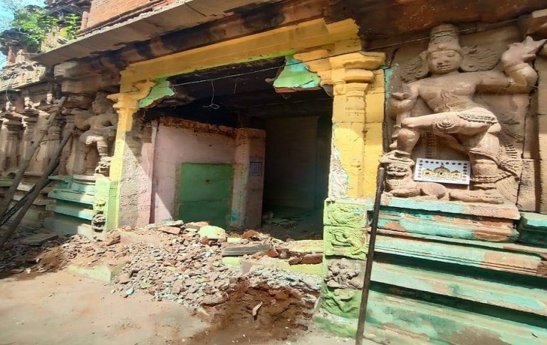 Tamil Nadu: Authorities evict a family from  Temple in Tanjavur 60 years after encroachment