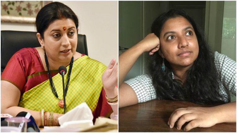 Union Minister Smriti Irani gives a befitting reply to ‘troll-cum-journalist’ who defends Mumbai Police assault against Arnab Goswami