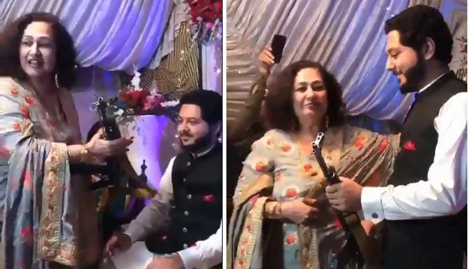 Mother-in-law gifts AK-47 rifle to groom in Pakistan