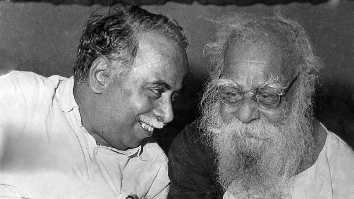 CN Annadurai with Periyar EV Ramasami