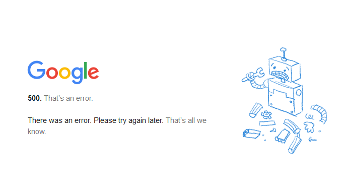 Google services are down