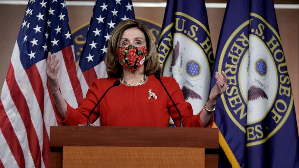 Nancy Pelosi, House Majority Leader, Covid relief bill passed by House and Senate