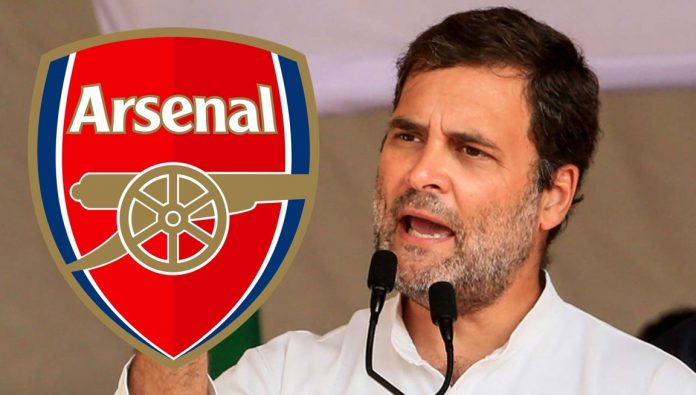 Rahul Gandhi to replace Arteta as manager of Arsenal football club [Satire]