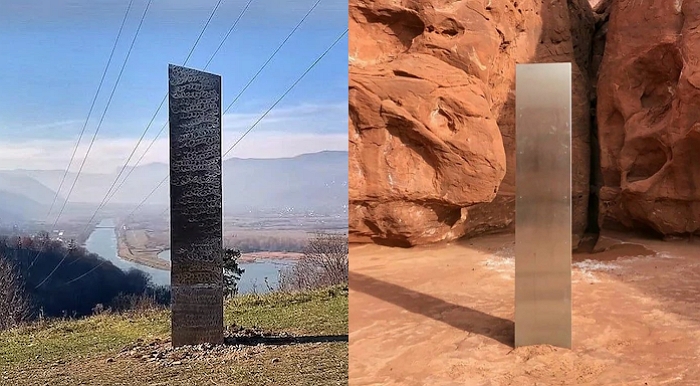 Days after mysterious monolith in Utah disappeared following its discovery, similar metal monolith appears in Romania