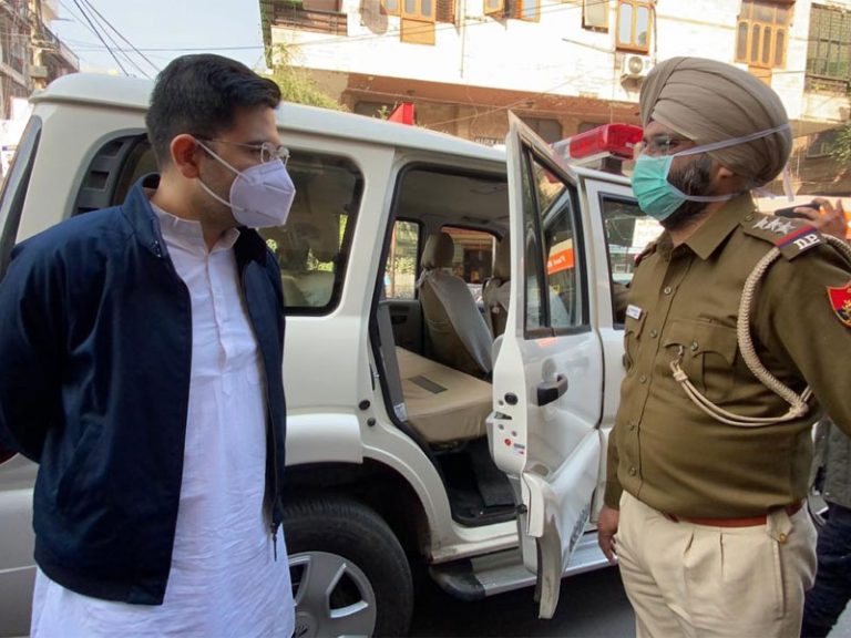 AAP leader Raghav Chadha detained by Delhi police ahead of a planned protest outside Amit Shah’s residence