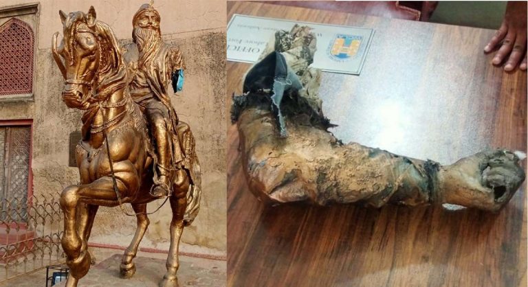 Pakistan: Statue of Maharaja Ranjit Singh in Lahore vandalised by a man because Singh had converted a mosque into a horse stable