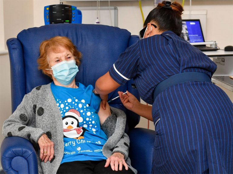 Margaret Keenan becomes the first non-trial recipient of COVID-19 vaccine as the UK starts mass vaccination