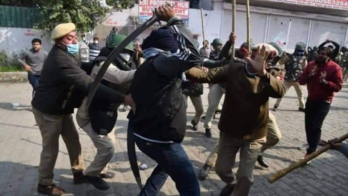Rahul Gandhi shared misleading images of a police action of sword-wielding protester to allege Modi government of cruelties