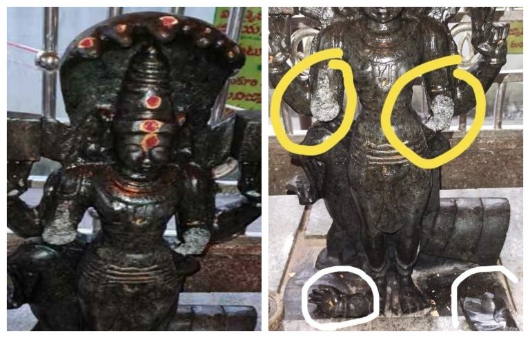 Lord Subrahmanya murti found desecrated in Andhra Pradesh only a few days after 400-year-old Lord Ram murti was found beheaded