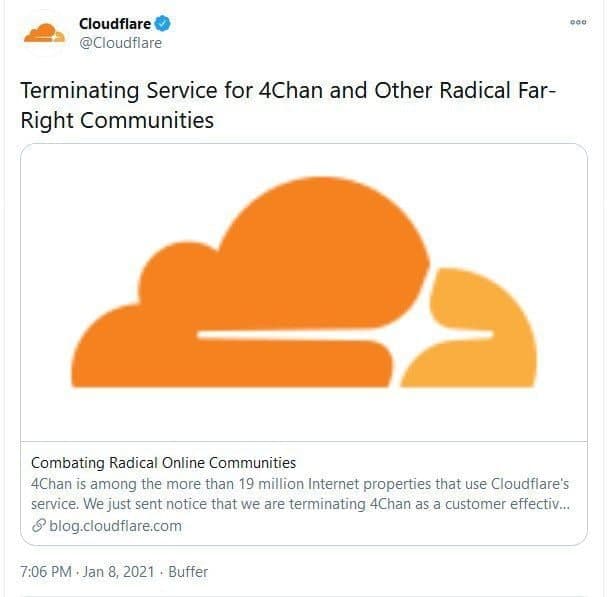 The Cloudfare tweet image that is going viral
