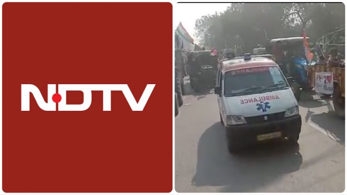 NDTV tries to downplay violence witnessed during the tractor rally