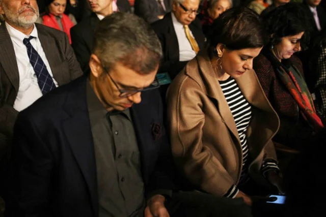 Nidhi Razdan with Omar Abdullah