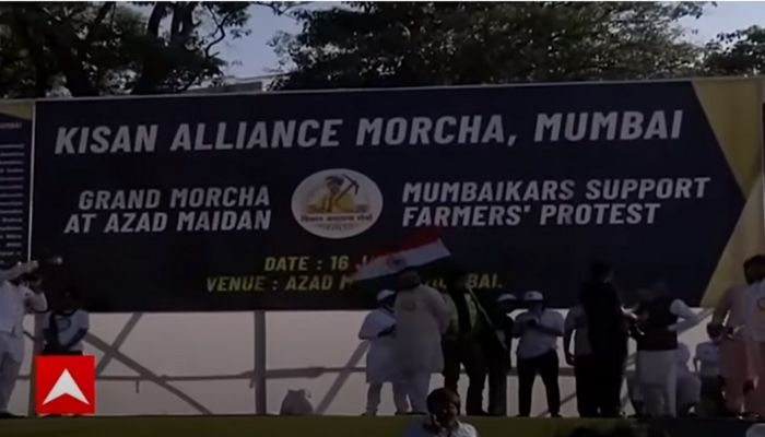 ‘Azadi’ slogans raised at Azad Maidan in Mumbai as thousands of Muslim protestors gathered to protest against farm laws
