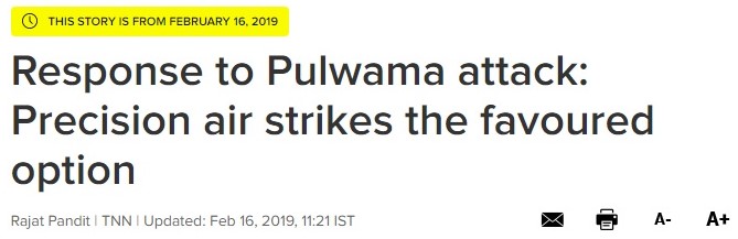 TOI made the claims on the 16th of February, a week before Arnab Goswami.