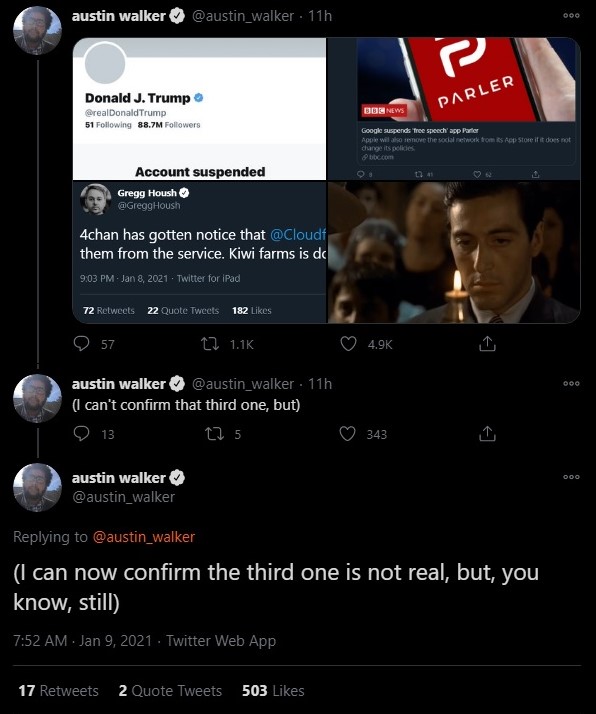 Austin Walker proceeded to confirm that the Cloudfare claim was not true