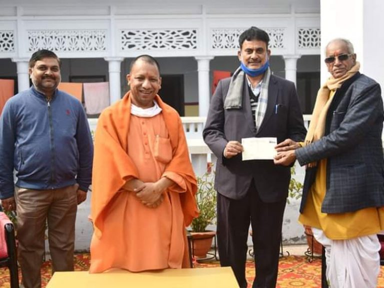 Uttar Pradesh: CM Yogi Adityanath donates Rs 1.01 crore on behalf of Shri Gorakhnath Mandir for Ram Mandir construction