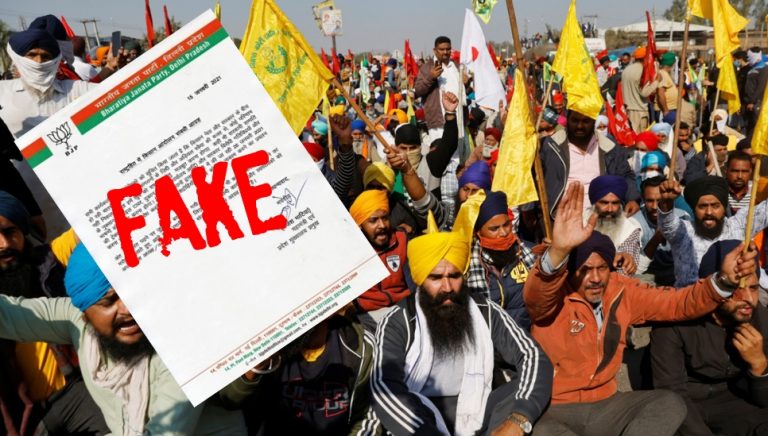 Fake letter on Delhi BJP’s letterhead circulated containing derogatory comments and inciting violence against protesting farmers
