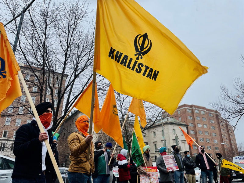 Khalistani supporters hold protests outside Indian embassy in Washington DC