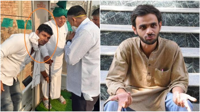 Man who was branded as 'Hindu nationalist' who had 'attacked' Umar Khalid turns out to be INLD member protesting at Delhi border with 'farmers'