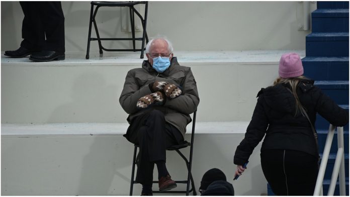 With parka and mittens, Bernie Sanders triggers a meme fest on social media