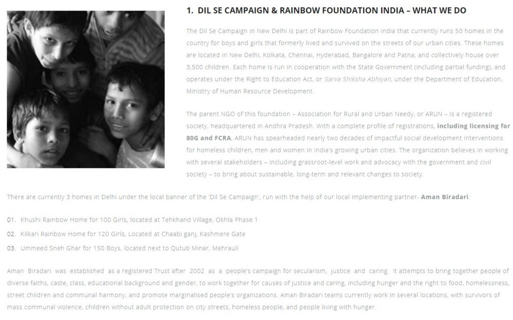 The intersection of RFI, ARUN-India, Aman Biradari and Can Assist