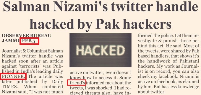 The news clip shared by Salman Nizami has numerous errors