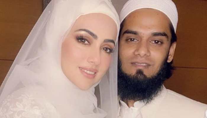 How ABP News used titillating image of Sana Khan, who left showbiz for Allah, to insinuate her husband leaked her nudes