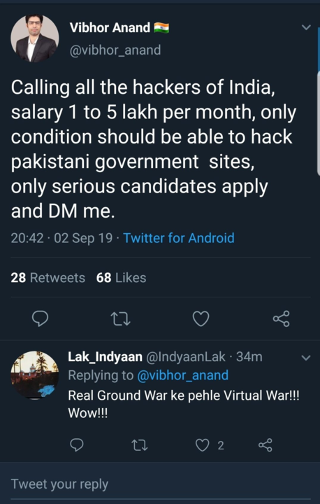 Vibhor Anand was looking for hackers