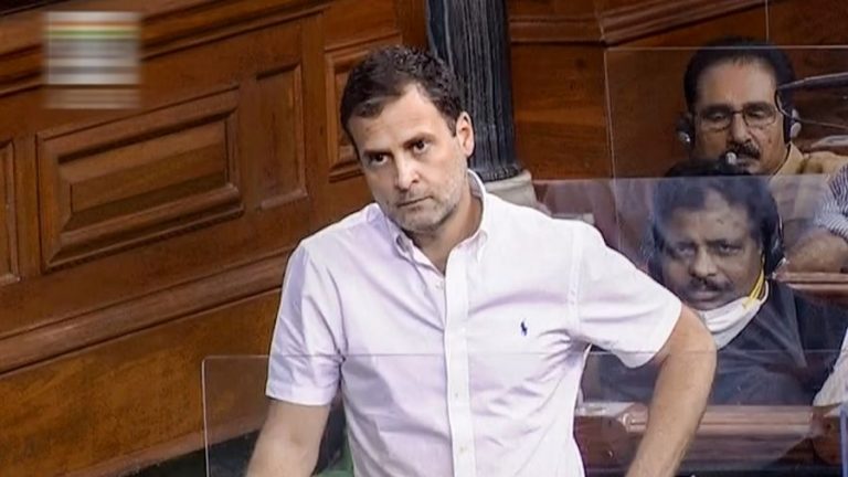 Suit Boot ki Sarkar? After talking about PM Modi’s muffler, Rahul Gandhi wears a designer shirt to Lok Sabha