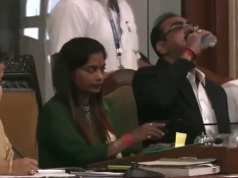 Watch: BMC Joint Municipal Commissioner accidentally drinks hand sanitiser instead of water