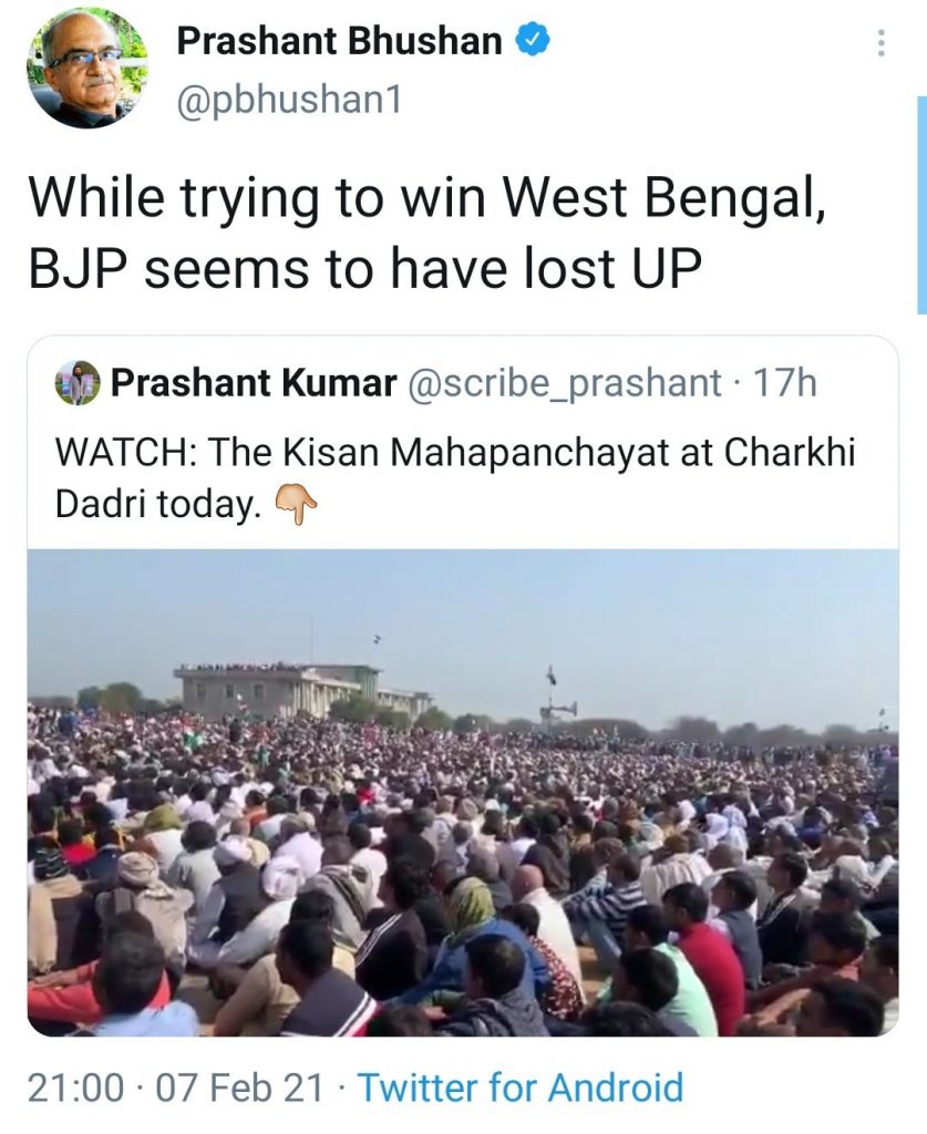 Prashant Bhushan Charkhi Dadri tweet