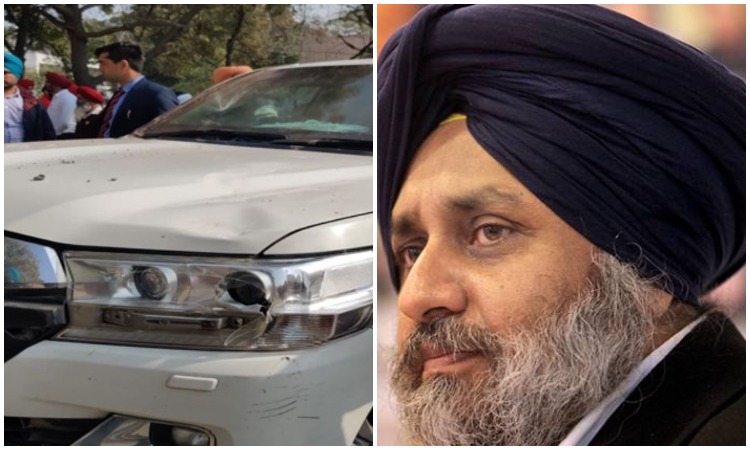 Vehicle of SAD president Sukhbir Singh Badal attacked in Jalalabad, party alleges ‘Congress goons’ behind the attack