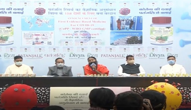 Patanjali’s Coronil gets Ayush Ministry certification, Baba Ramdev releases research on ‘first evidence-based Ayurvedic medicine against COVID’