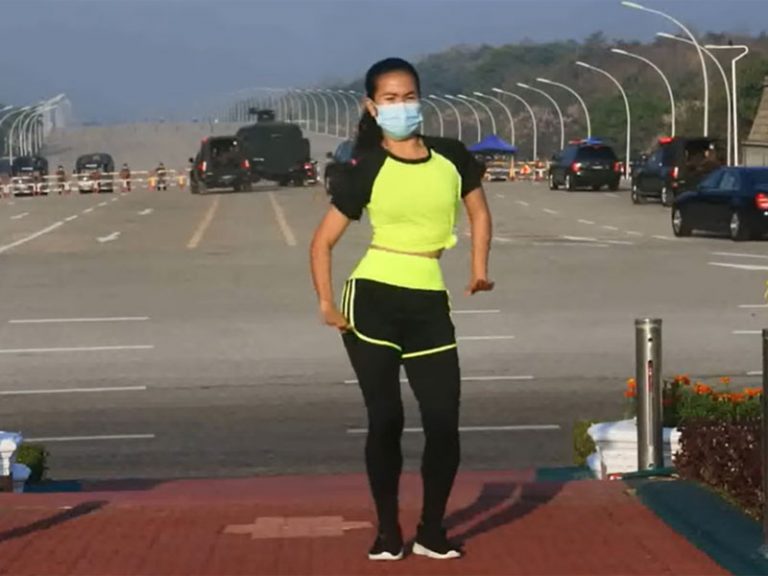 Watch: Myanmar Coup caught on camera as woman continues to do aerobics oblivious to political upheaval in country