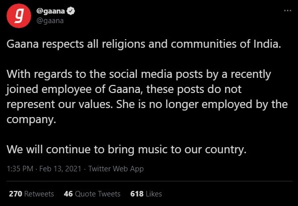 Gaana sacks Tanzila Anis