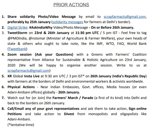Document shared by Greta Thunberg speaks of 'Global Farmers Strike First Wave'