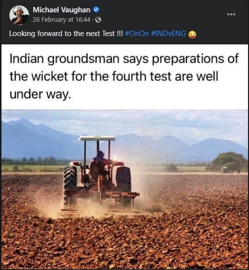 Meme shared by Michael Vaughan