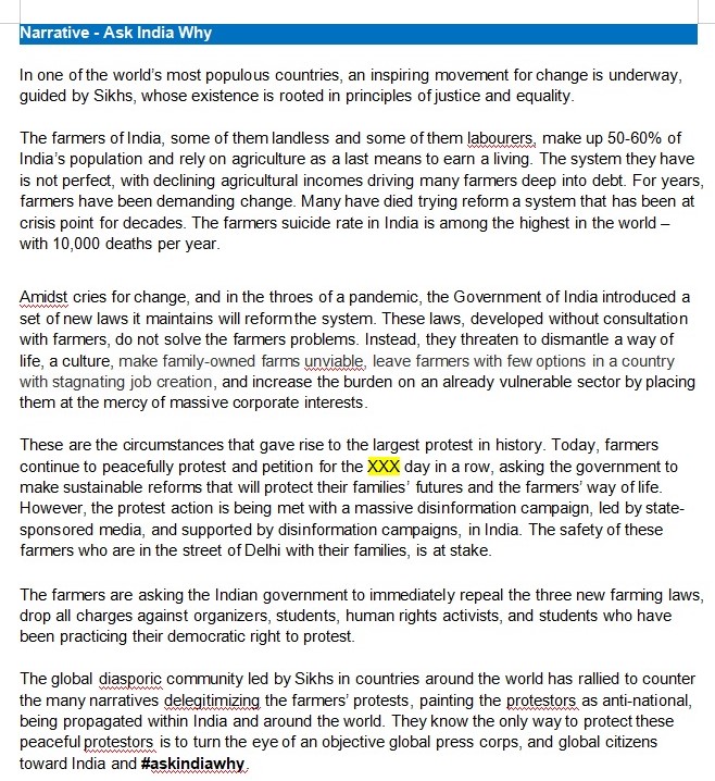 The Ask India Why narrative