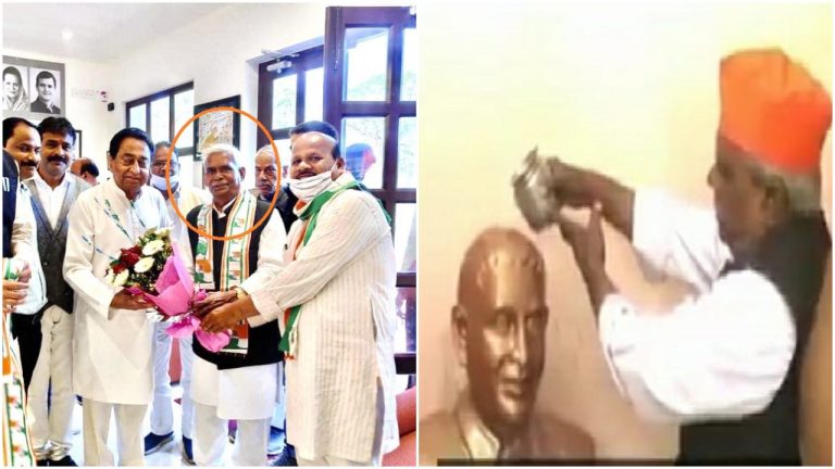 Nathuram Godse’s devotee Hindu Mahasabha leader Babulal Chaurasia joins Congress in presence of Kamal Nath