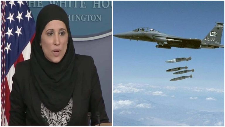 Muslim supporters forget and forgive Biden administration for bombings in Syria as ‘Hijabi’ woman addressed press conference at the White House