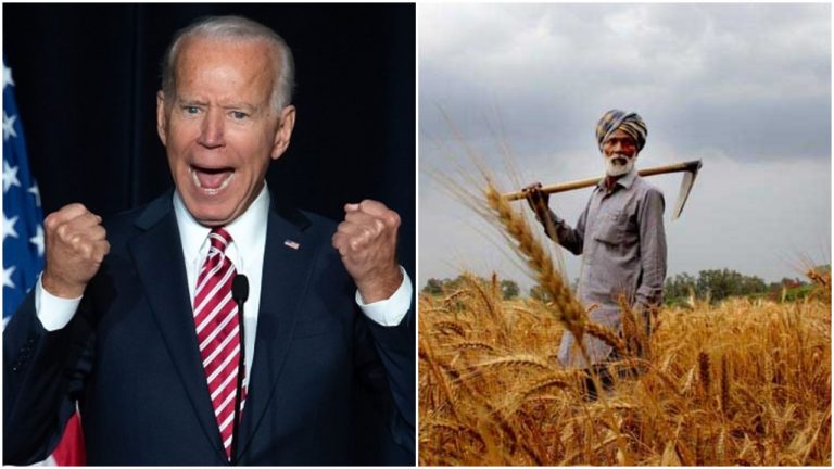 Biden led US govt backs Modi govt’s farm laws, says the reforms will improve market efficiency