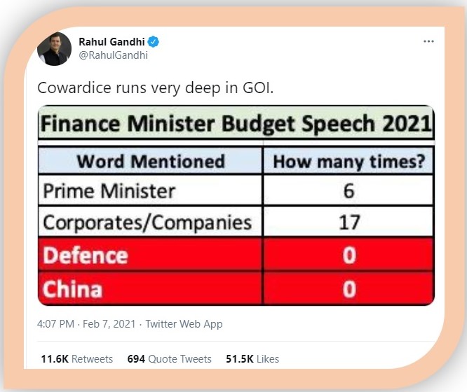 Rahul Gandhi tweet
