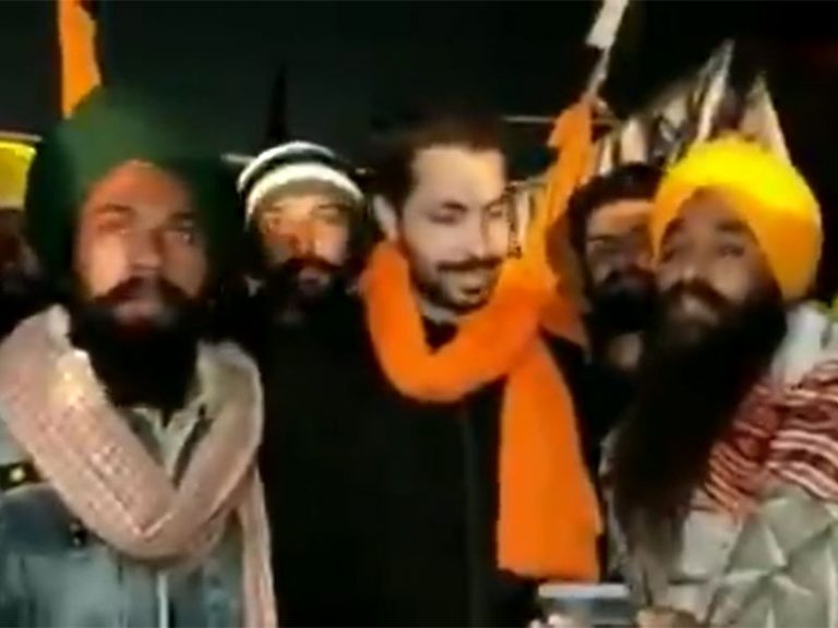 When protesting ‘farmers’ hailed Khalistani terrorists Sukha and Jinda in presence of ‘actor-farmer’ Deep Sidhu