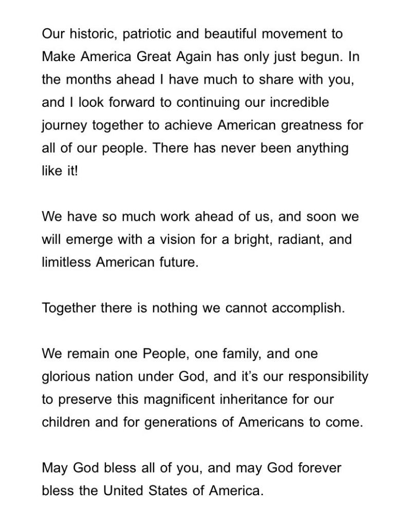 Donald Trump on impeachment acquittal